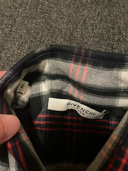 Givenchy Plaid Long Sleeve Button-Up Shirt-yf