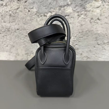 Hermes Black Gold Lindy Mini Bag