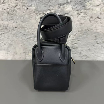 Hermes Black Gold Lindy Mini Bag