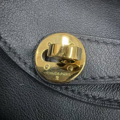 Hermes Black Gold Lindy Mini Bag