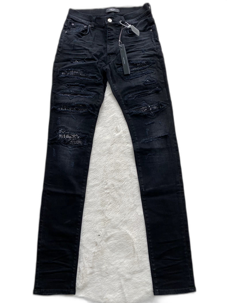 Amiri Black Trash Denim Pants