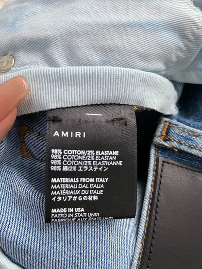 Amiri Blue Patchwork Denim Pants