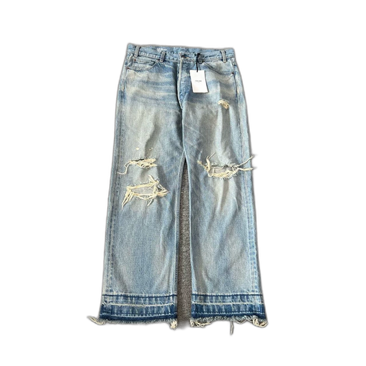 Celine Distressed Wash Denim Pants