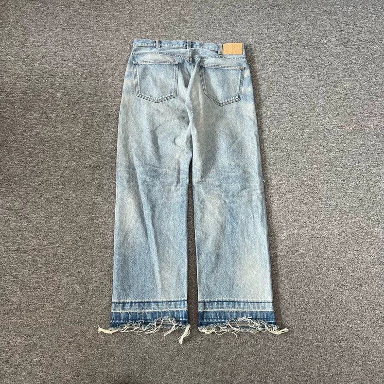 Celine Distressed Wash Denim Pants
