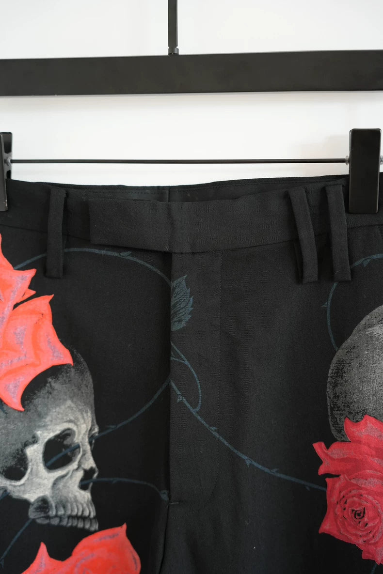 Yohji Yamamoto Rose Skull Pants