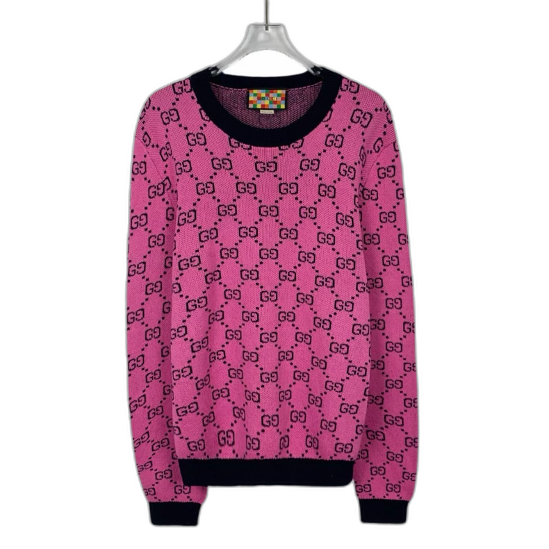 Pink Logo Knit Sweater by Gucci