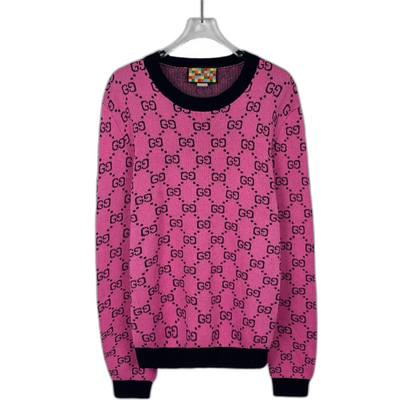 Pink Logo Knit Sweater by Gucci