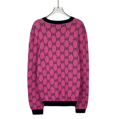 Pink Logo Knit Sweater by Gucci