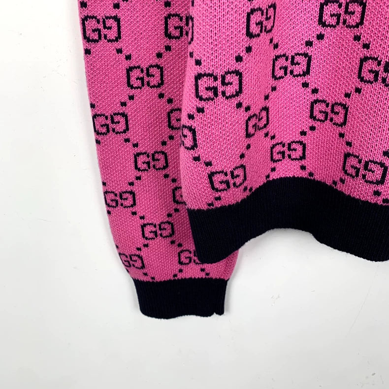 Pink Logo Knit Sweater by Gucci