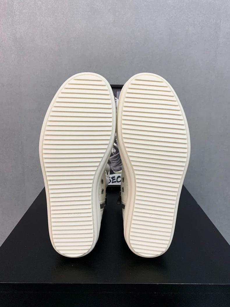 Rick Owens White High-Top Sneakers-yf