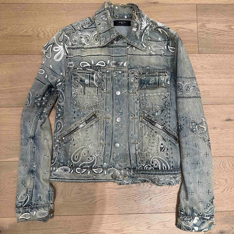 Amiri Men's Paisley Denim Jacket