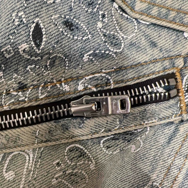 Amiri Men's Paisley Denim Jacket