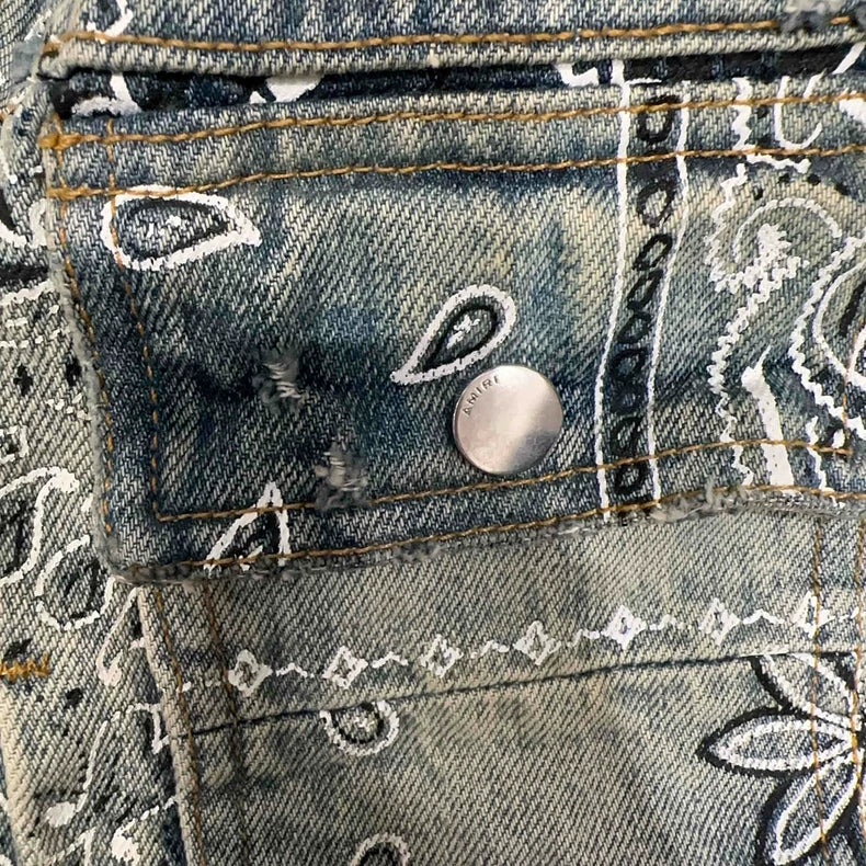 Amiri Men's Paisley Denim Jacket