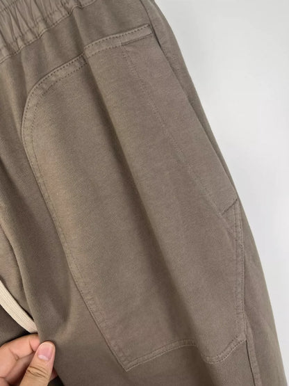 Rickowens Washed Brown Patch Pocket Shorts