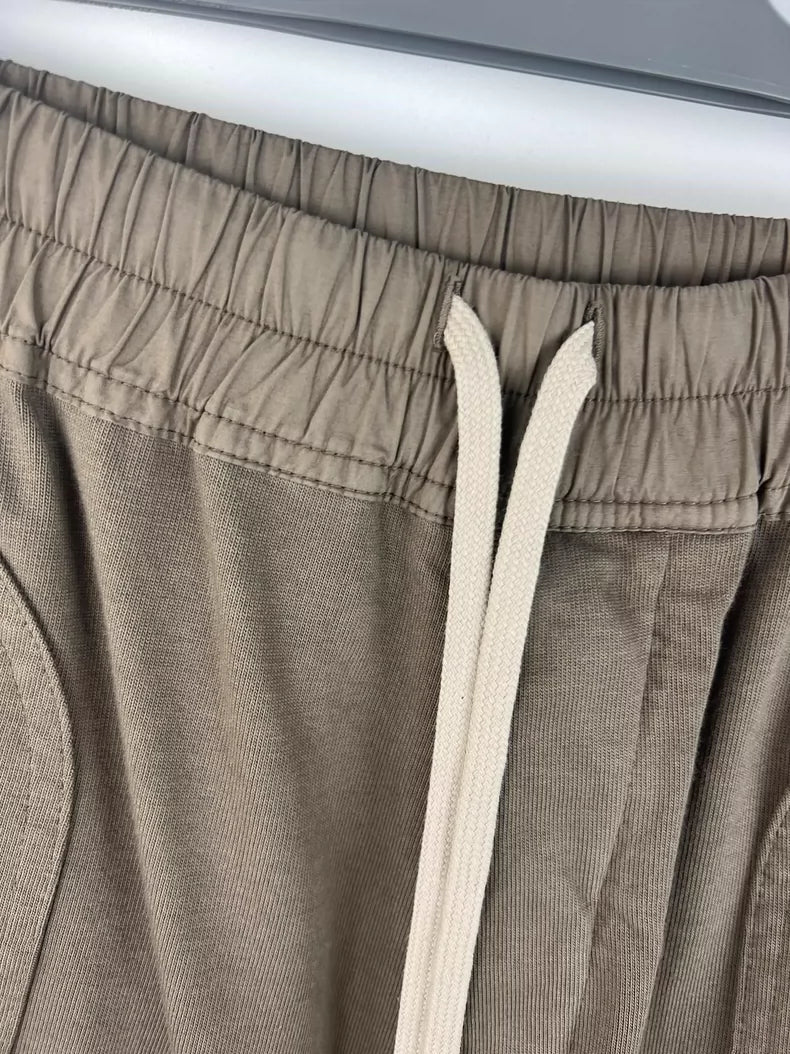 Rickowens Washed Brown Patch Pocket Shorts