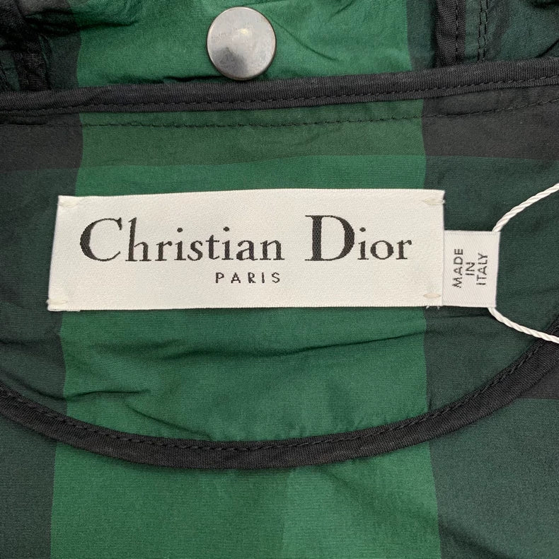 Christian Dior Green Check Hooded Jacket