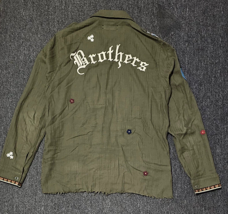 Amiri Military Badge Button-Up Shirt-yf