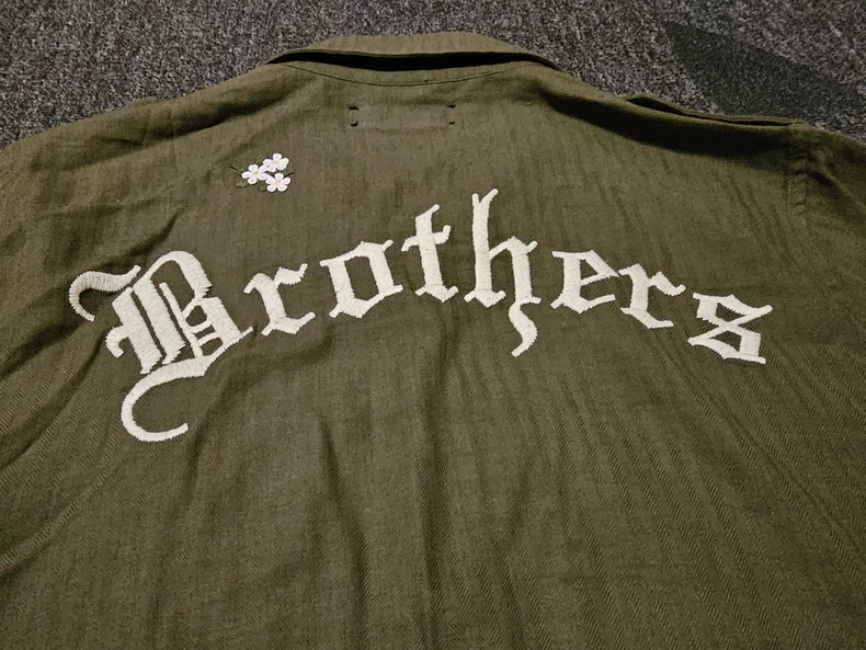 Amiri Military Badge Button-Up Shirt-yf