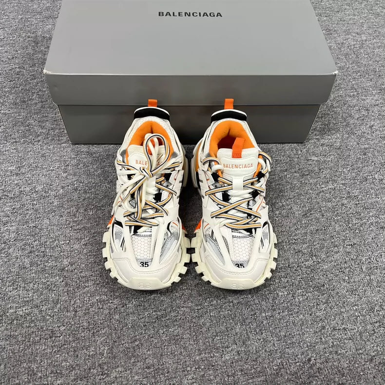 Balenciaga Track Dad Sneakers White Orange