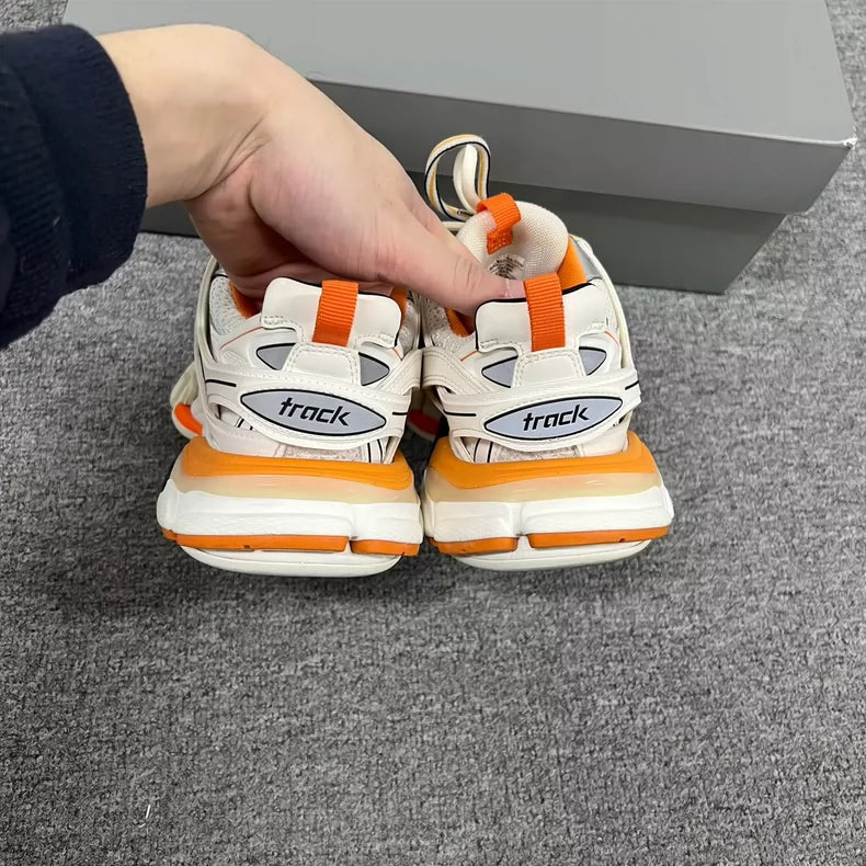 Balenciaga Track Dad Sneakers White Orange