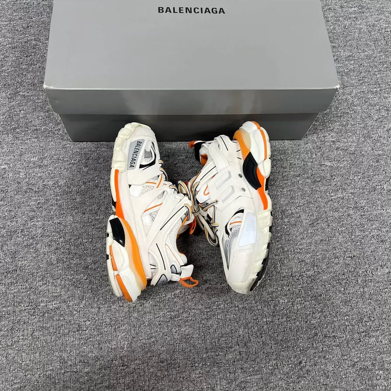 Balenciaga Track Dad Sneakers White Orange