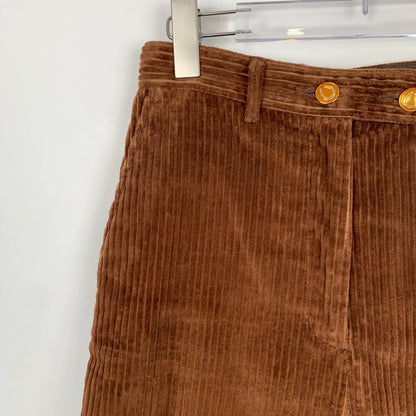 Gucci Brown Corduroy Casual Pants