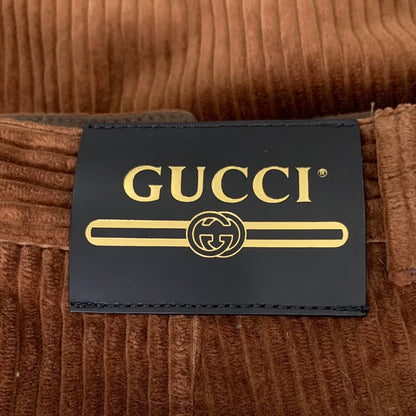 Gucci Brown Corduroy Casual Pants