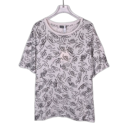 White Logo Print Short Sleeve T-Shirt