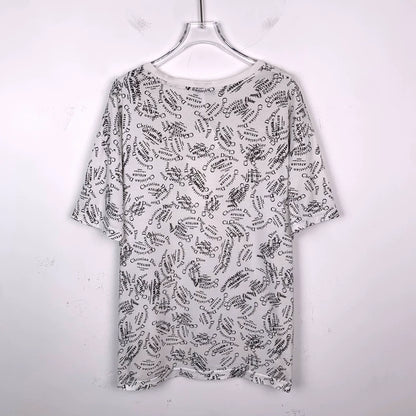 White Logo Print Short Sleeve T-Shirt