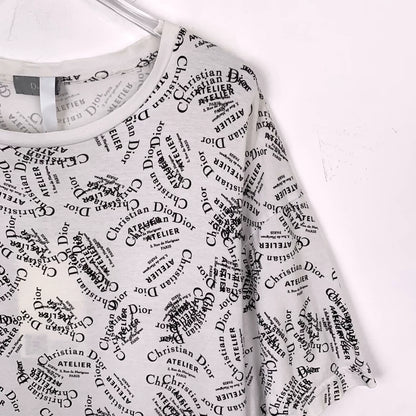 White Logo Print Short Sleeve T-Shirt