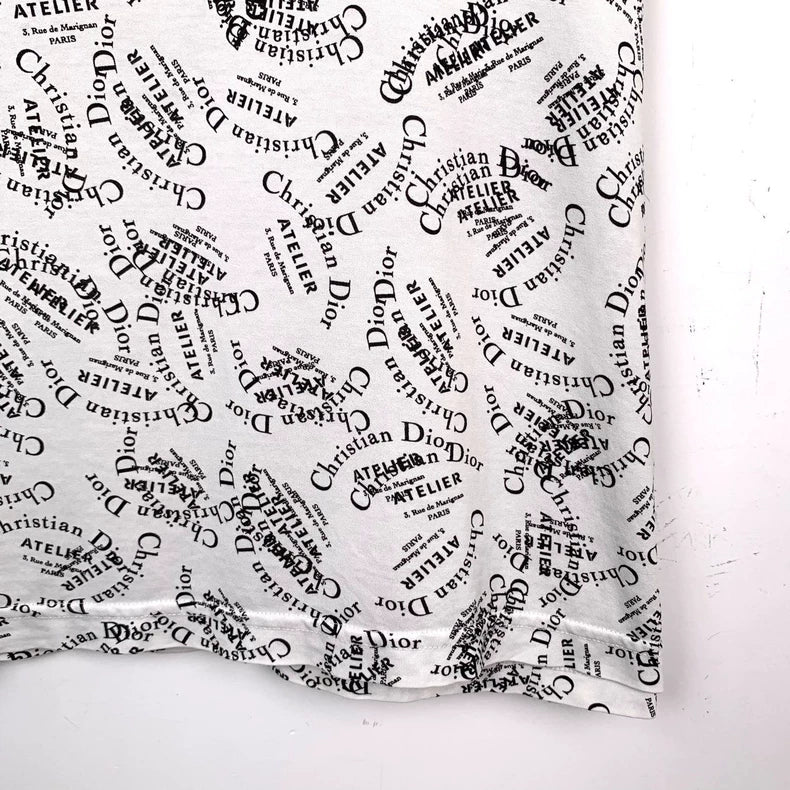 White Logo Print Short Sleeve T-Shirt