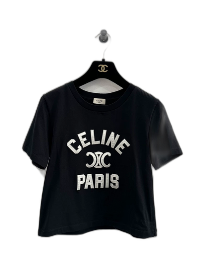Celine Paris Black Short Sleeve Tee