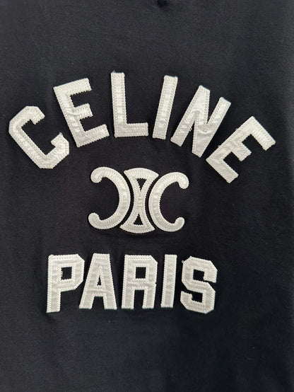 Celine Paris Black Short Sleeve Tee