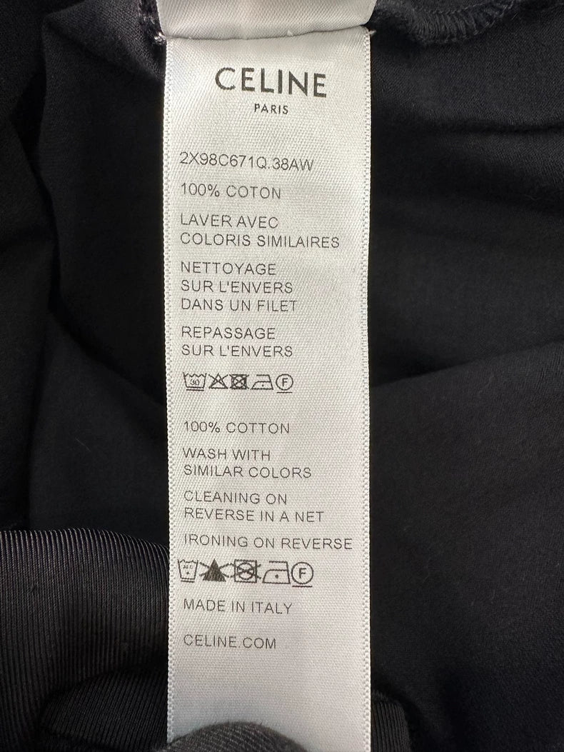 Celine Paris Black Short Sleeve Tee