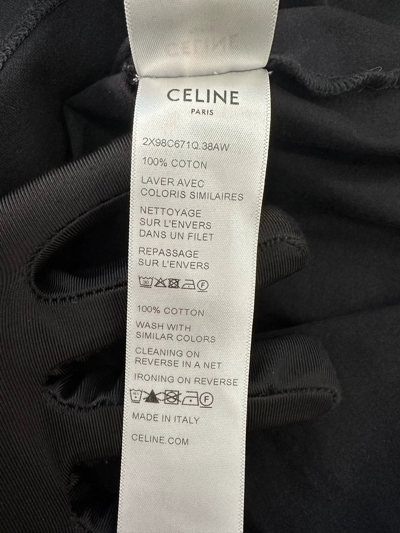 Celine Paris Black Short Sleeve Tee