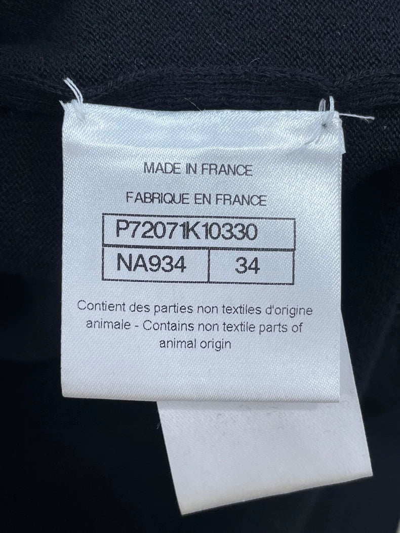 Black and White Lion Knit Short Sleeve Shirt