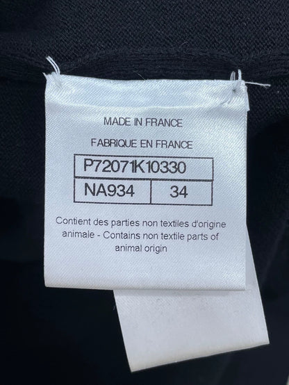 Black and White Lion Knit Short Sleeve Shirt