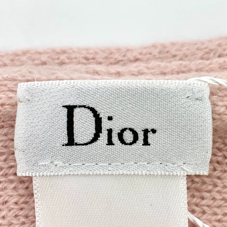 Pink Crab Zodiac Pattern Embroidered Scarf