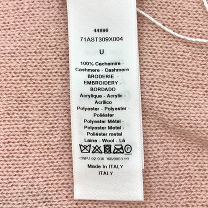 Pink Crab Zodiac Pattern Embroidered Scarf