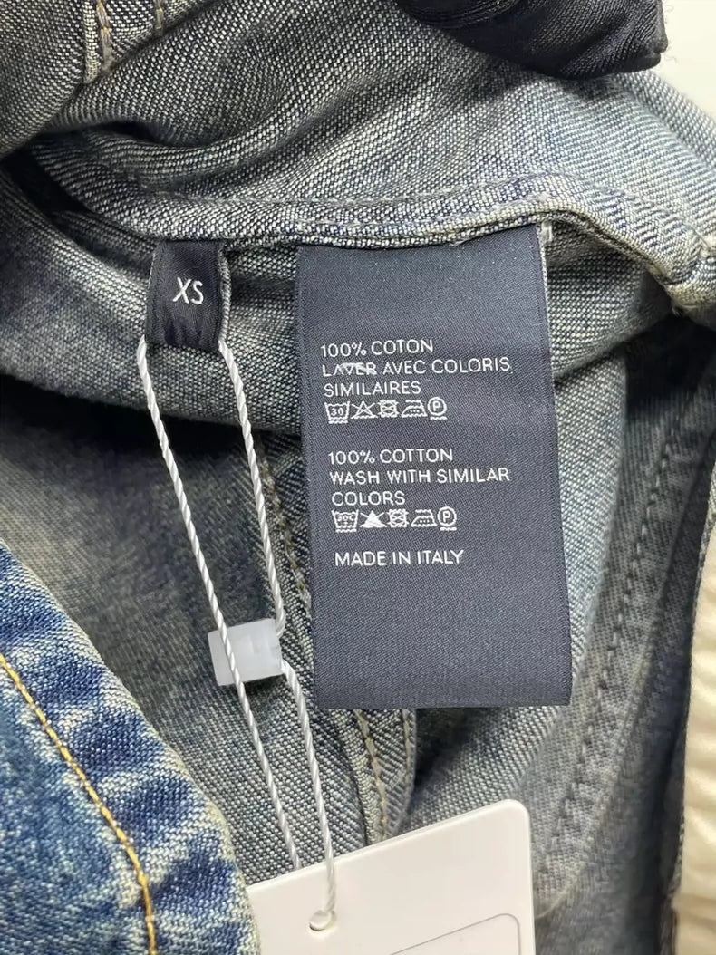 Celine Denim Dress with Off-Shoulder Design