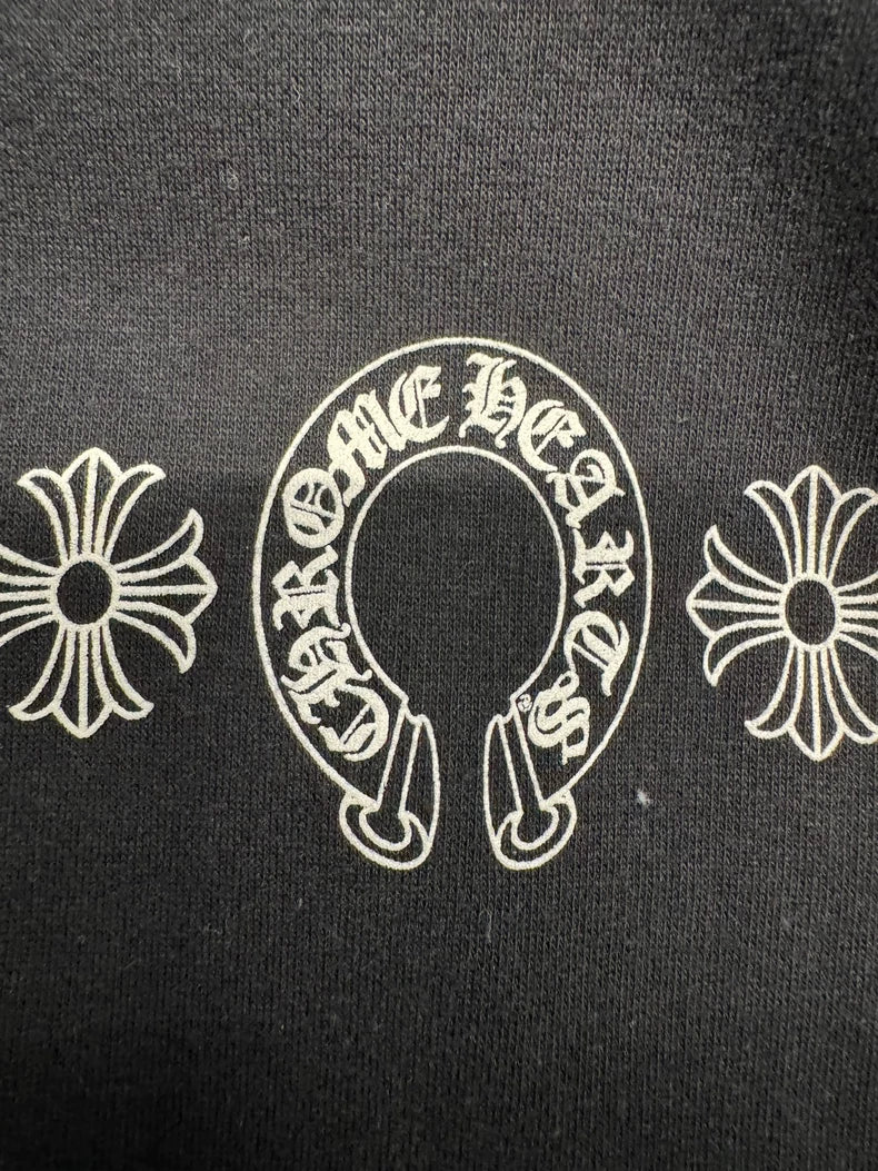 Chrome Hearts Black Zip-Up Hoodie-yf