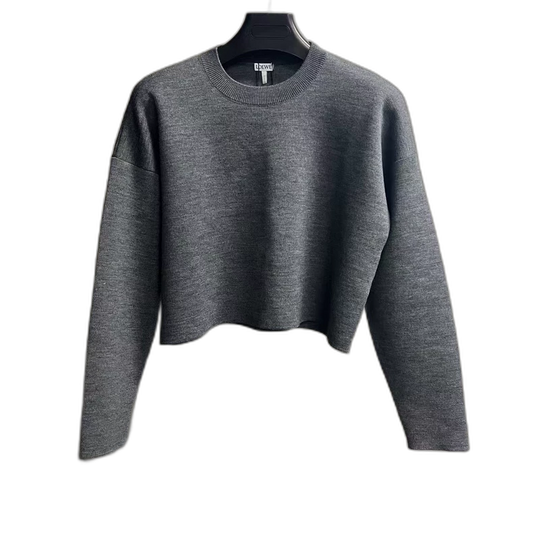 Loewe Short Grey Cropped Sweater Size S