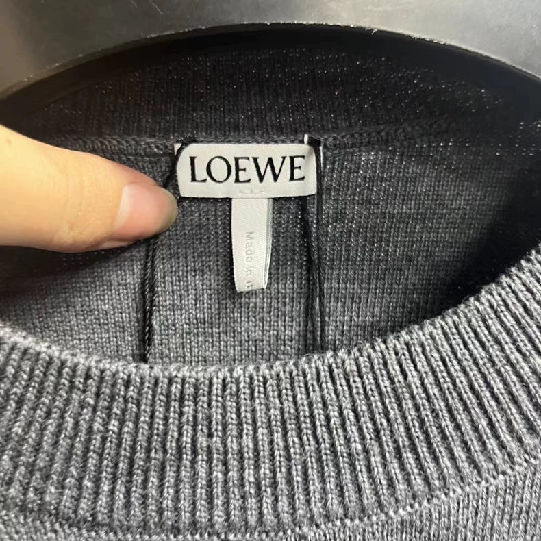 Loewe Short Grey Cropped Sweater Size S