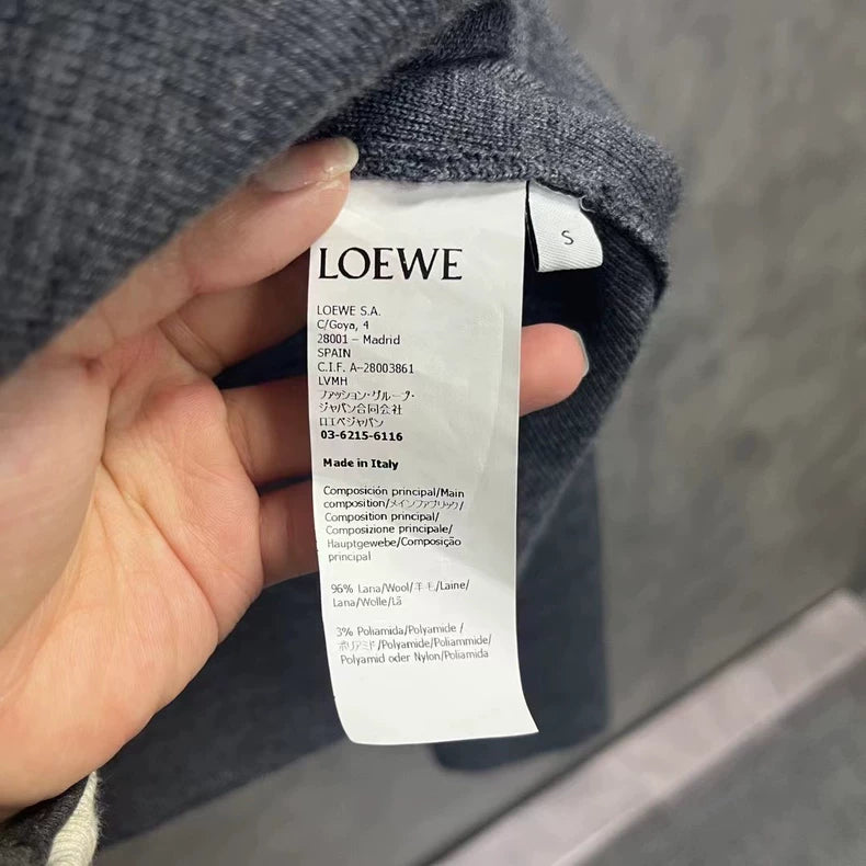 Loewe Short Grey Cropped Sweater Size S