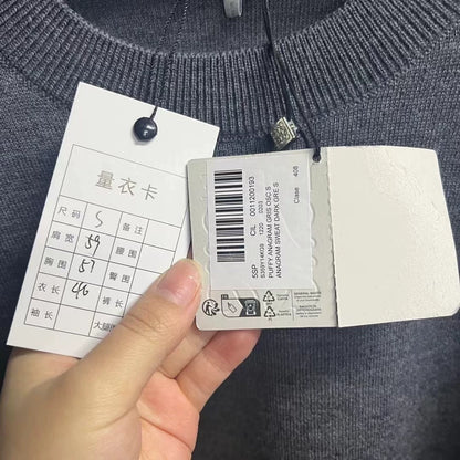 Loewe Short Grey Cropped Sweater Size S