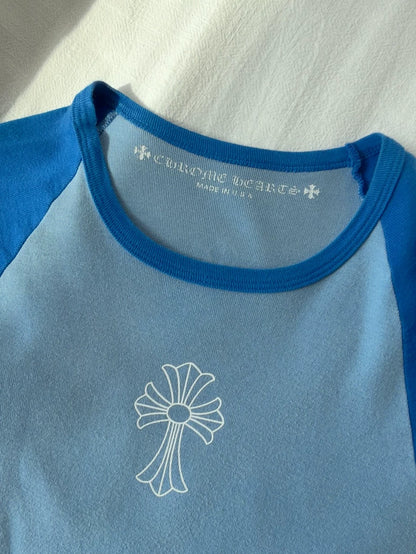 Chrome Hearts Blue Short Sleeve T-Shirt