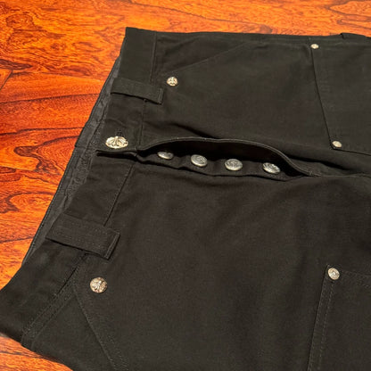 Chrome Hearts Black Rivet Cargo Pants