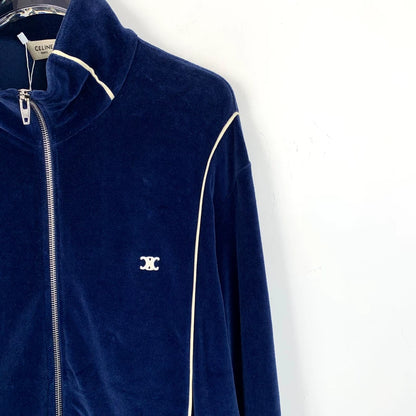 Celine Navy Cotton Zip Jacket