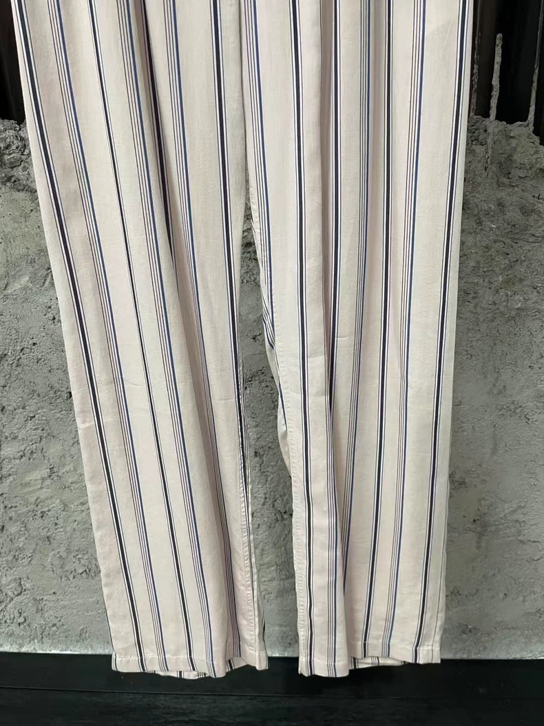 Celine Silk Striped Pants
