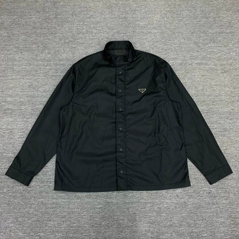 Prada Black Triangle Logo Coach Jacket